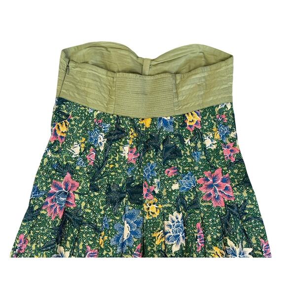 ANTHROPOLOGIE Zosime Halter Green Floral Maxi Dress Boho Size 8 MINT CONDITION - Picture 9 of 10